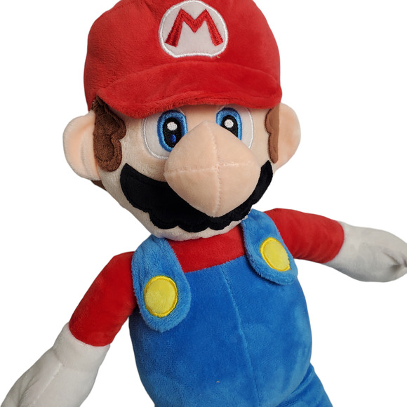 Nintendo Super Mario Plush Mario 16" Stuffed Animal Red Blue - Picture 1 of 6